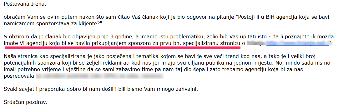 ponuda za suradnju kroz SEO tekst