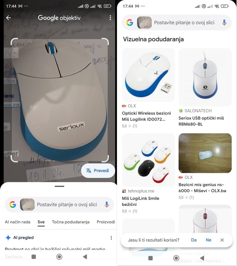SEO optimizacija slika za web 2 Pretraživanje proizvoda uz pomoć Google Lens